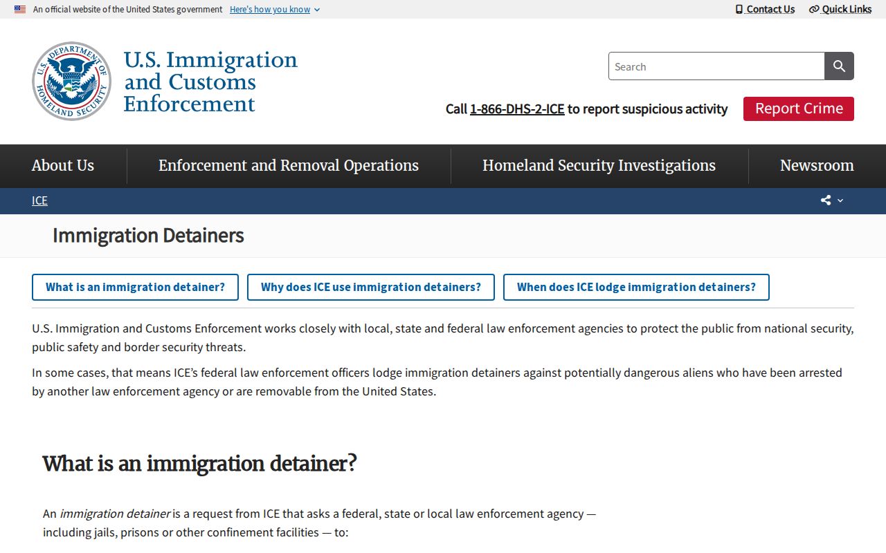 ICE detainer and Perry Hall transfer release explanation for Flagler County